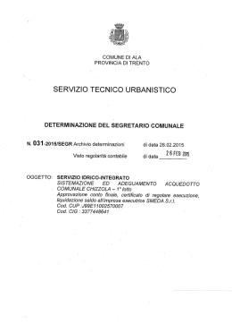 SERVIZIO TECNICO URBANISTICO