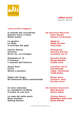 Elenco Arrivi agosto 2012 - Biblioteche della Provincia di Reggio