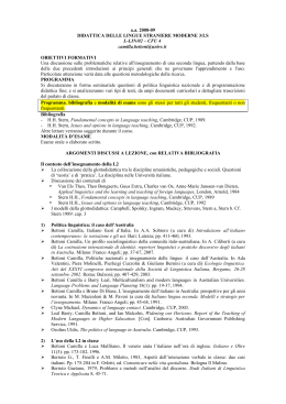 programma del corso (pdf, it, 170 KB, 12/6/09)