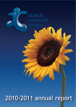 2010-2011 annual report - Co.As.It Community Services