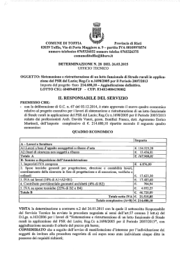 Sistemazione e ristrutturazione di un lotto