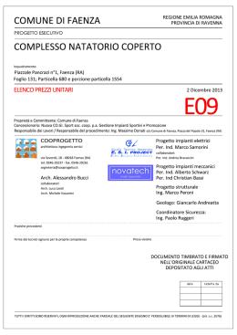 voci a misura - Comune di Faenza