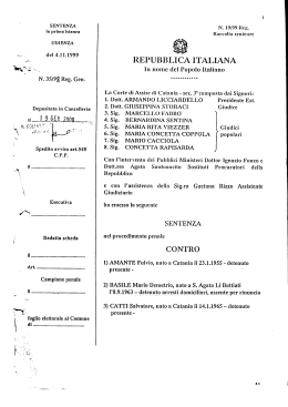 N. 35/98 Reg. Gen. - Studio dell` Avv. Pier Giacinto Di Fiore