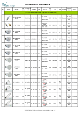 VIRGO ENERGIE LED LISTINO GENERALE