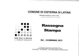 COMUNE DI CISTERNA Dl LATINA - Comune di Cisterna di Latina