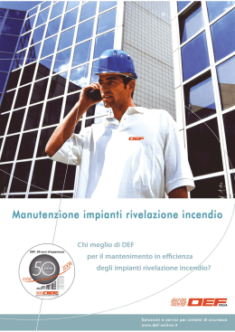 Scarica il depliant &rdquo;Manutenzione e