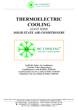 Catalogo thermoelectric cooling GIANT serie