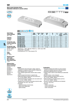 VST SELV - TCI professional led applications