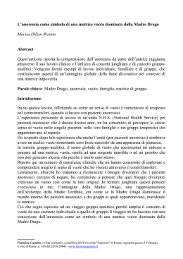L`anoressia come Simbolo di una Matrice Vuota