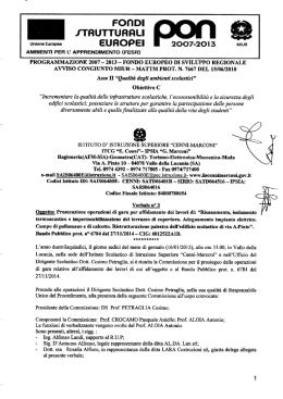 Asse II "Qualità degli ambienti scolastici - IIS "Cenni