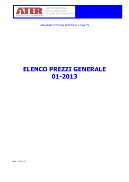 ELENCO PREZZI GENERALE 01-2013