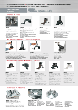 Utensili / Tools Kit attacco rapido / Quick change kits Adattatori