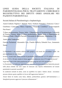 Linee Guida della Società Italiana di Parodontologia per il