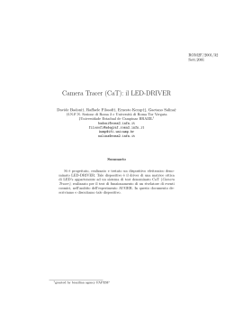 Camera Tracer (CaT): il LED-DRIVER - people@roma2