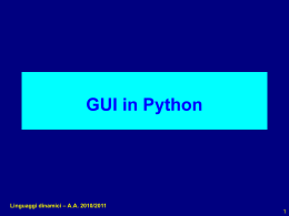 Interfacce grafiche in Python