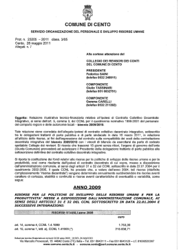 Relazione tecnico-finanziaria 2009/2010