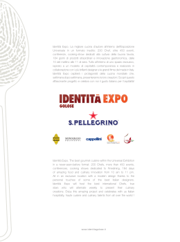 Identità Expo. The best gourmet cuisine within the