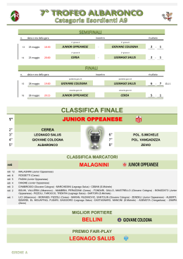 Esordienti A9, semifinali e finali