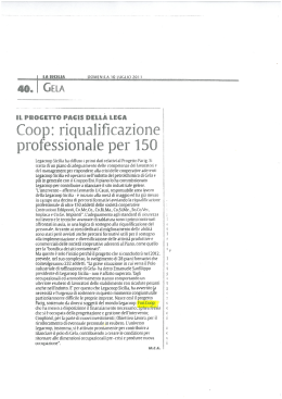 Coop: riqualificazione professionale per 150