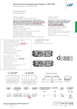 Illuminazione d´emergenza per lampade a LED 230V