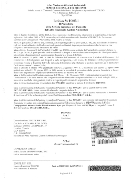 Iscrizione Albo Gestori Rifiuti