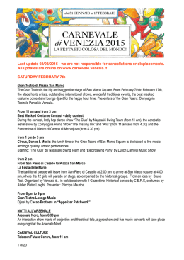 Last update 02/08/2015 - we are not responsible for cancellations or