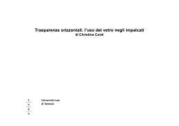 Trasparenze orizzontali: l`uso del vetro negli impalcati