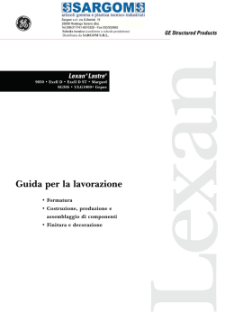 Guida per la lavorazione Lexan®Lastre
