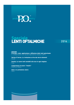 Speciale LENTI OFTALMICHE - PO Professional Optometry