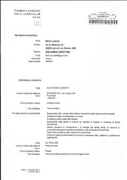 curriculum vitae amministratore unico