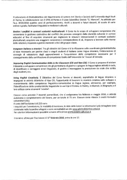 il Laboratorio di Glottodiclattica del Dipartimento di Lettere Arti Storia