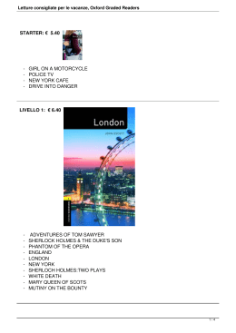 Letture consigliate per le vacanze, Oxford Graded