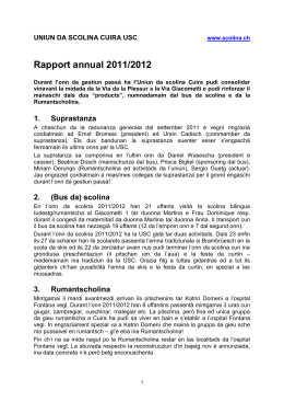 Rapport annual 2011/2012 - Uniun da scolina Cuira USC