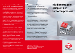 Kit di montaggio completi per turbocompressore