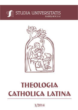 studia universitatis babeş-bolyai theologia catholica latina