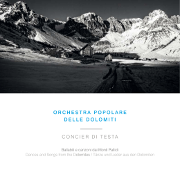 Scarica un estratto del booklet - Orchestra Popolare delle Dolomiti