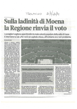 Ladinit&agrave; Moena 03.2014