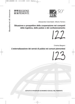 Situazione e prospettive della cooperazione nei comparti della