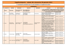 YPA 2012 elencoiniziative - Sraddha: Centro Studi Yoga