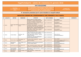 L`elenco delle iniziative - Ultimo aggiornamento 15-01-2016