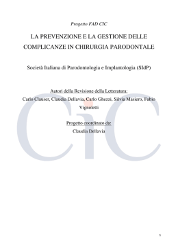 la prevenzione e la gestione delle complicanze in chirurgia