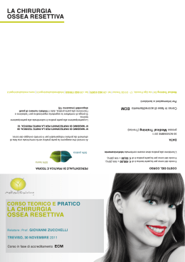 Locandina corso Zucchelli 30 novembre