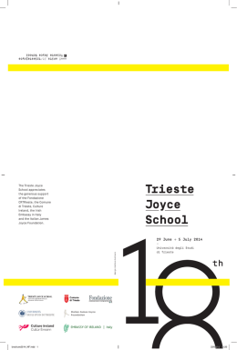 29 June → 5 July 2014 − - Università degli Studi di Trieste