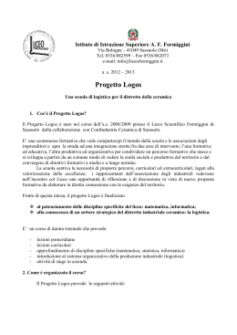 progetto LOGOS liceo Formiggini Sassuolo