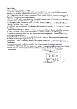 CORSO LATINO DI BASE A.S. 2015