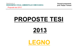 LEGNO PROPOSTE TESI 2013