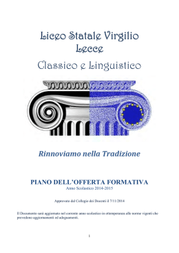 Piano Offerta Formativa - Liceo Virgilio-Redi
