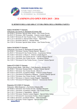 scarica il calendario - ASD Oratorio Lainate Ragazzi