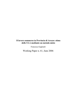 Working Paper n. 61, June 2006 - Dipartimento di Economia Politica