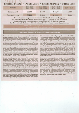 listino prezzi 2015
